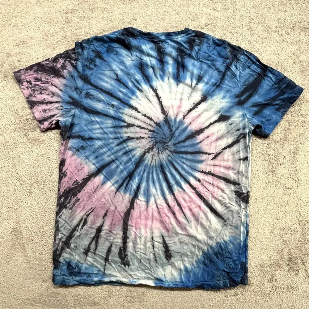 Levi's Tie Dye T Shirt Mens Extra‎ Large Swirl Tornado Blue Pink Short Sleeve
